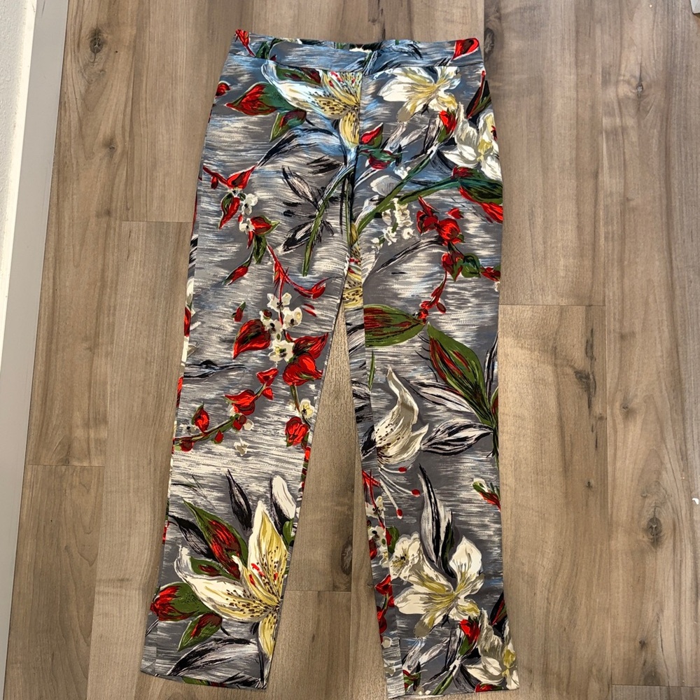 Dolce & Gabbana Floral Print Pants - Red, Yellow, Green